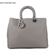 Bolso Dior Diorissimo Jumbo de piel napa gris (herrajes plateados) 18373
