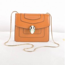 Bolso de hombro Bvlgari Serpenti Original de piel color amarillo tierra 604 Bolso de hombro Bvlgari Serpenti Original de piel color amarillo tierra 604