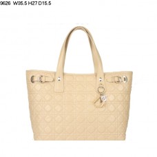 Bolso de hombro grande Dior Panarea de piel de cordero color albaricoque (herrajes dorados) 9626