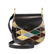 Bolso de hombro pequeño Chloe Hudson Patchwork de pitón y piel