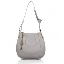 Bolso hobo pequeño de piel gris Chloe Hayley Bolso hobo pequeño de piel gris Chloe Hayley