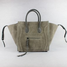 Bolsos cuadrados de ante gris Boston de Celine
