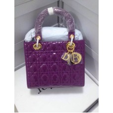 Réplica del bolso Dior Lady Default de piel de serpiente morada