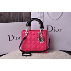 Bolso Dior Lady de piel de cordero roja, imitación AAA