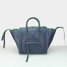 Bolsos de piel de vaca Boston de Celine en azul marino y verde