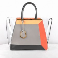 Bolso Fendi 2Jours de PVC gris transparente