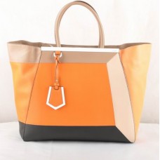 Bolso Fendi 2Jours de piel Ferrari naranja Bolso Fendi 2Jours de piel Ferrari naranja