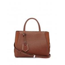Bolso tote pequeño Fendi 2Jours color nogal/coñac