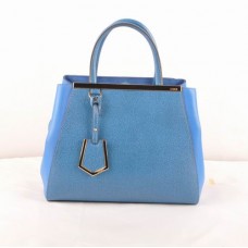 Bolso pequeño Fendi 2jours Blue Cross Veins con piel Ferrari azul marino