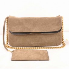Celine Gourmette Bolso De Hombro De Piel De Ante Caqui 3078 Celine Gourmette Bolso De Hombro De Piel De Ante Caqui 3078