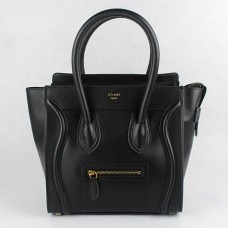 Bolsos de mano Celine Medium Luggage de piel negra