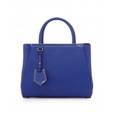 Bolso de compras mini Fendi 2Jours azul cobalto Bolso de compras mini Fendi 2Jours azul cobalto