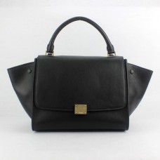 Bolsos Celine Classic Black Trapeze de piel