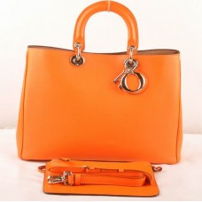 Bolso Dior Diorissimo Jumbo de piel original naranja (herrajes dorados) 602