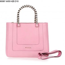 Bolso de mano Bvlgari New Hand Carry Serpenti Ferrari de piel rosa claro 80381