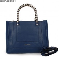 Bvlgari nuevo bolso de mano Serpenti Ferrari de cuero azul zafiro 80381 Bvlgari nuevo bolso de mano Serpenti Ferrari de cuero azul zafiro 80381
