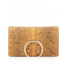 Bolso de mano Chloe Gabrielle Python color tostado