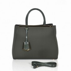 Bolso Fendi 2Jours de lona verde con asa superior Bolso Fendi 2Jours de lona verde con asa superior
