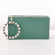 Bvlgari Serpenti Original Pochette Enmarcada En Cuero Verde 82121