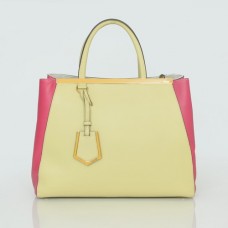 Bolso Fendi 2Jours de piel original en amarillo/rosa Bolso Fendi 2Jours de piel original en amarillo/rosa