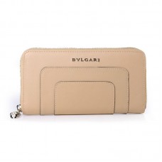 Cartera con cremallera Bvlgari Serpenti Original de piel color albaricoque 201301