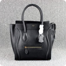 Bolsos grandes de piel negra Celine Luggage Tote