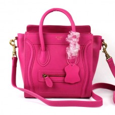 Bolsos de mano pequeños Celine Luggage de piel rosa Bolsos de mano pequeños Celine Luggage de piel rosa