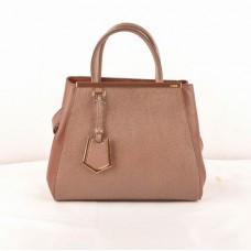 Bolso pequeño Fendi 2jours Dark Coffee Cross Veins/Ferrari de piel