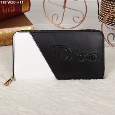 Cartera con cremallera multicolor Christian Dior negra/blanca 118 Cartera con cremallera multicolor Christian Dior negra/blanca 118