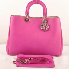 Bolso Dior Diorissimo Jumbo de piel original morada (herrajes dorados) 602