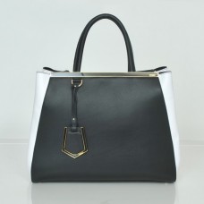 Bolso Fendi 2Jours de piel original en negro/blanco Bolso Fendi 2Jours de piel original en negro/blanco