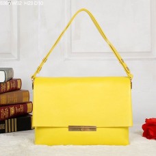 Bolso de hombro Celine Blade Flap de piel de becerro color amarillo limón 5368 Bolso de hombro Celine Blade Flap de piel de becerro color amarillo limón 5368