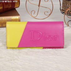 Cartera Christian Dior Multicolor Melocotón/Amarillo con Solapa 119