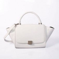 Bolso Celine Medium Trapeze de piel blanca