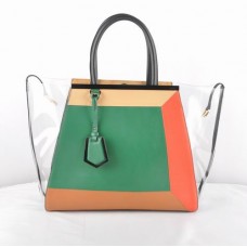 Bolso Fendi 2Jours de PVC transparente verde