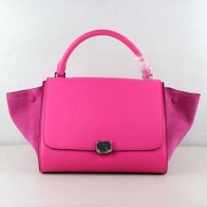 Bolsos Celine Classic de ante rosa neón