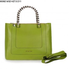 Bolso de mano Bvlgari nuevo, de piel de becerro Serpenti, color verde manzana 80382