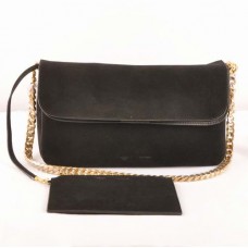 Bolso de hombro Celine Gourmette de ante negro 3078