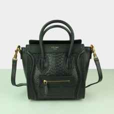 Bolsos de mano pequeños Celine con estampado de serpiente negra Bolsos de mano pequeños Celine con estampado de serpiente negra
