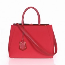 Bolso Fendi 2Jours de lona roja con asa superior Bolso Fendi 2Jours de lona roja con asa superior