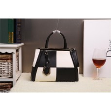 Bolso Fendi 2Jours Multicolor Negro/Blanco de piel de becerro F168