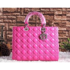 Réplica del bolso Dior Lady Default de piel auténtica roja. Precio.