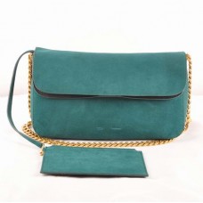 Bolso de hombro Celine Gourmette de piel de ante verde 3078