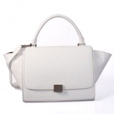 Bolso Celine Large Trapeze de piel blanca