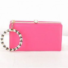 Bvlgari Serpenti Pochette enmarcada en cuero original Fucsia 82121