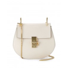 Bolso de hombro pequeño Chloe Drew color blanco roto