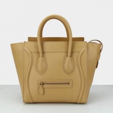 Bolsos grandes de piel color albaricoque de Celine Luggage Tote