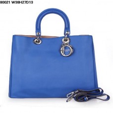 Bolso Dior Diorissimo Jumbo Cuero napa azul zafiro (herrajes plateados) 8002