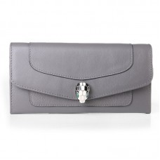 Cartera de cuero original Bvlgari Serpenti caqui 201302
