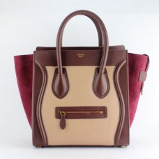 Bolsos grandes de equipaje Celine color nude y vino de ante